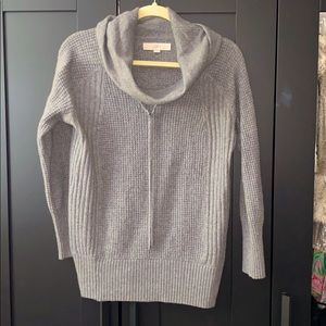 Gray waffle sweater